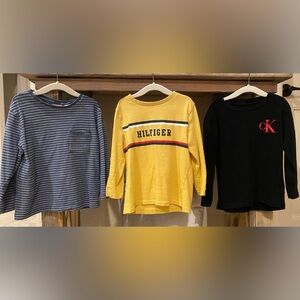 Toddler 3T Long Sleeve Shirt Bundle (Zara, Tommy Hilfiger & Calvin Klein) X3